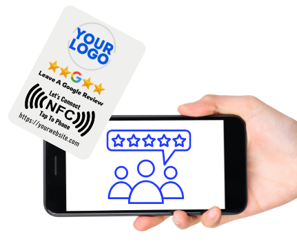 NFC Google Review tap cards - increase your Google reviews - quick tap